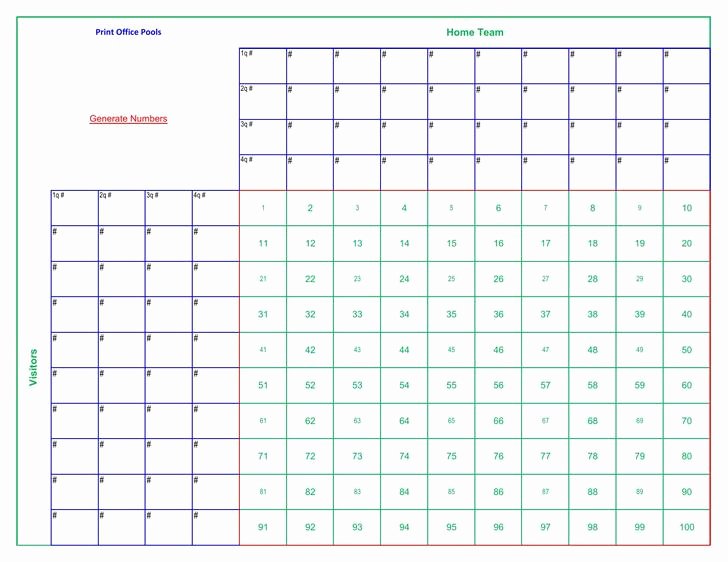 100 Square Football Pool Excel Elegant Download Football Pool Template for Free Tidytemplates