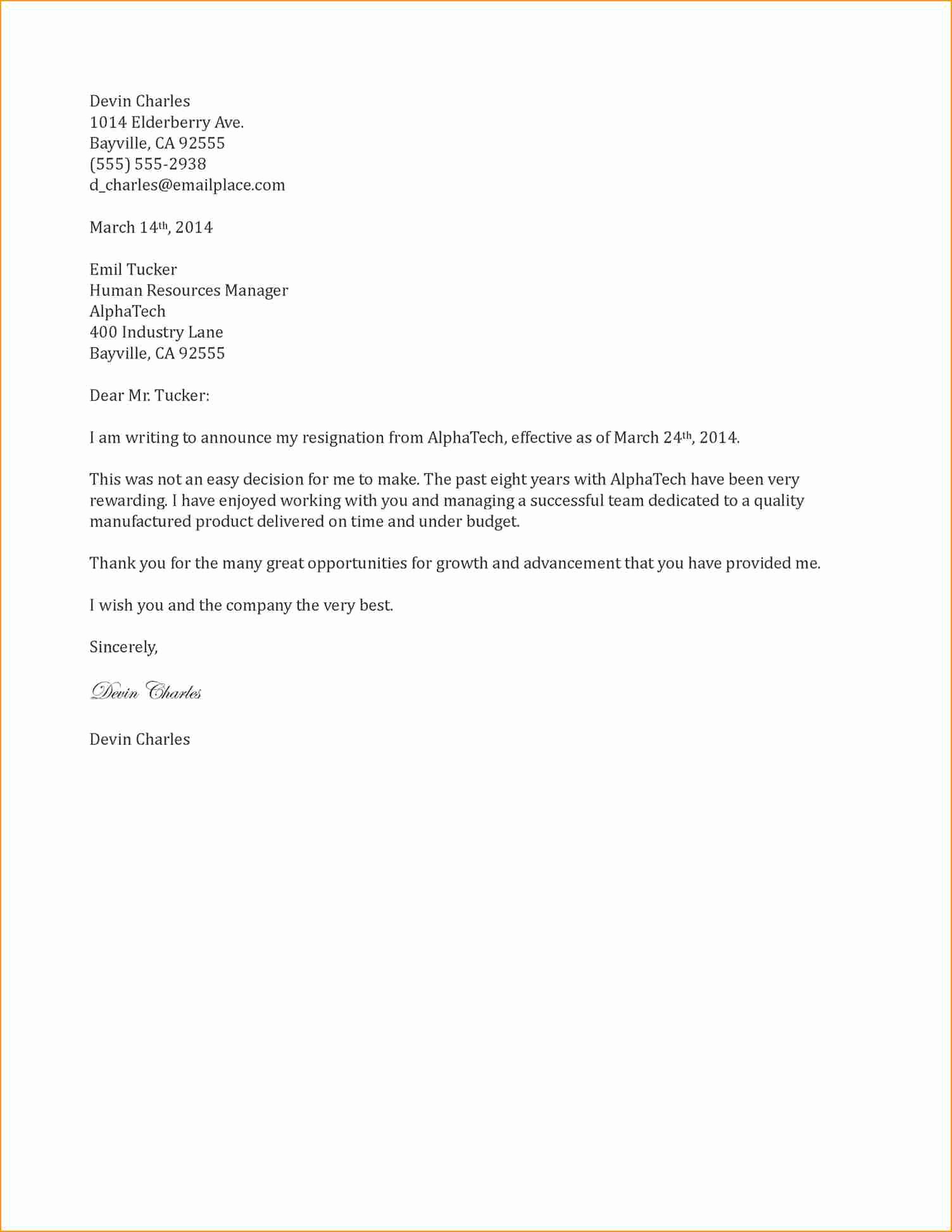 2 Week Notice Letter for Retail Lovely 11 2 Weeks Notice Template