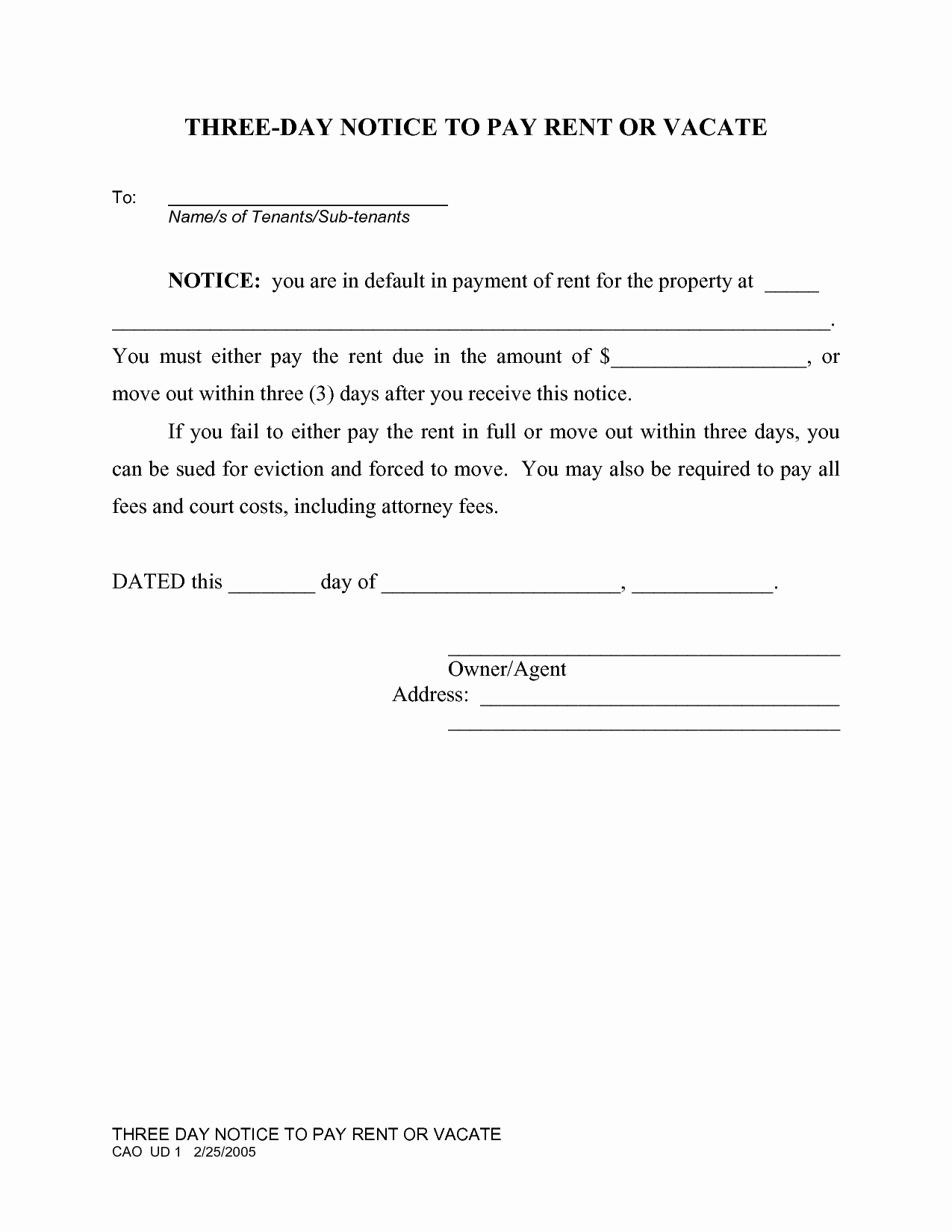 30 Day Move Out Notice Template Best Of Eviction Notice Template Scope Of Work Template
