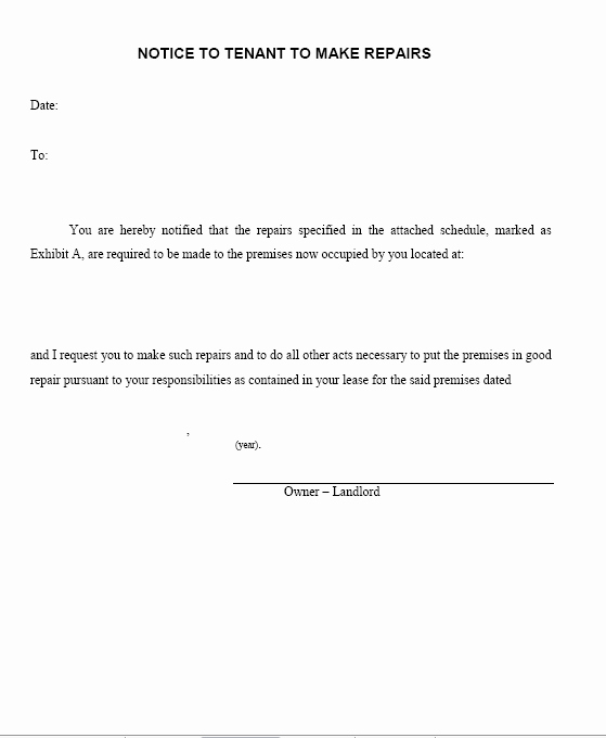 30 Days Notice Sample Letter Awesome Printable Sample Tenant 30 Day Notice to Vacate form In
