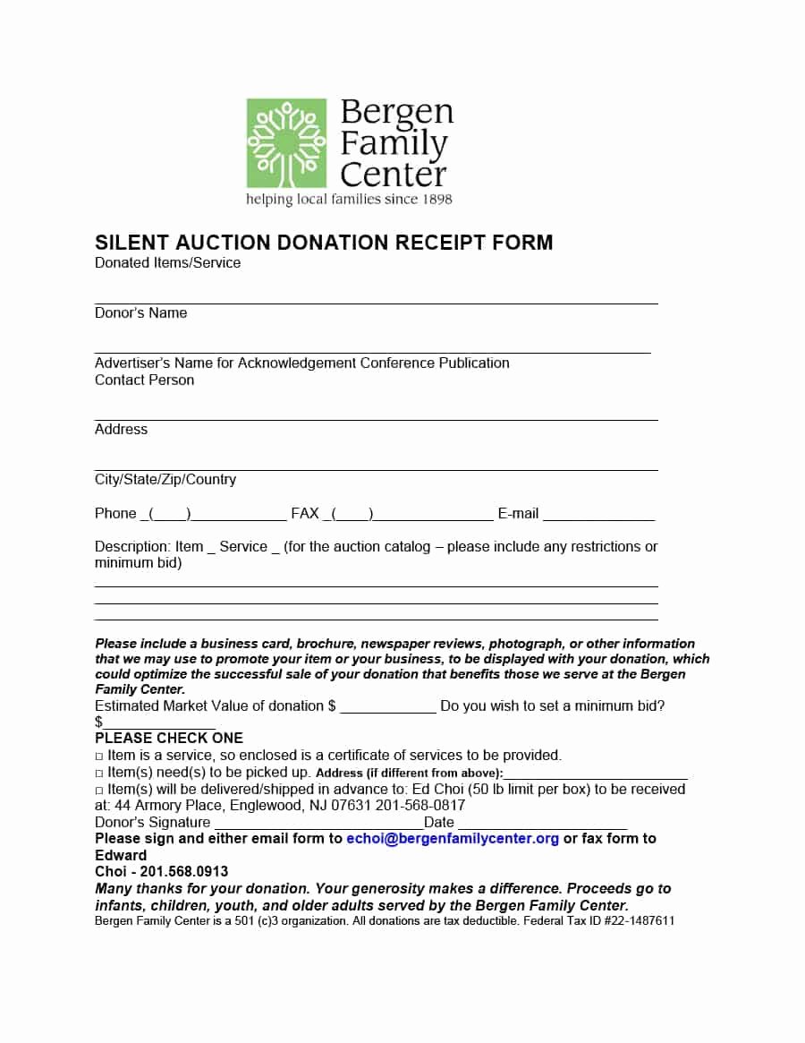 501c3 Donation Receipt New Donation Receipt Letter Template