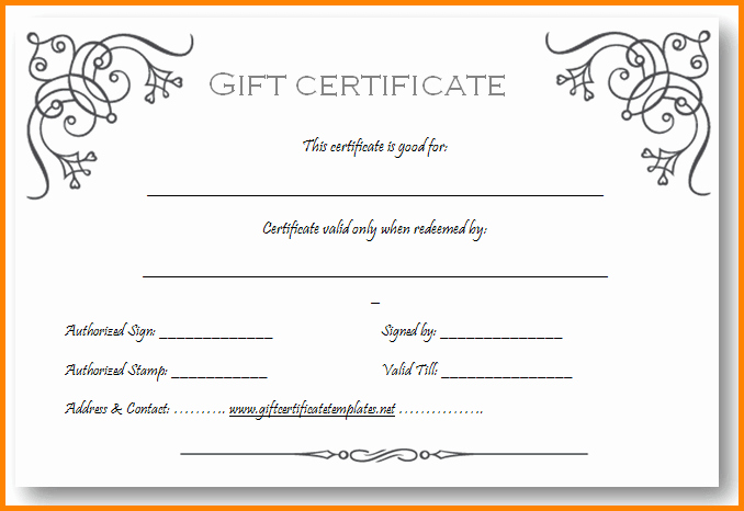 529 Gift Certificate Template Awesome Gift Voucher Certificate Template