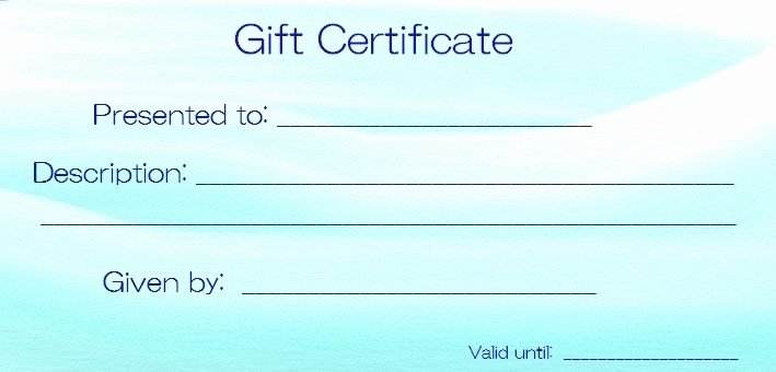 529 Gift Certificate Template Lovely Blank Templates for Gift Certificates