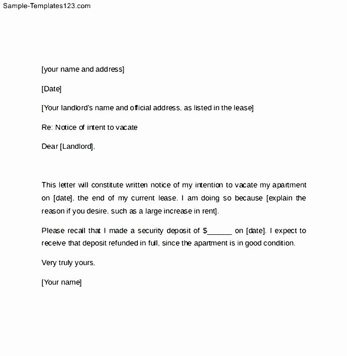 60 Days Notice Letter Beautiful Written Notice to Vacate