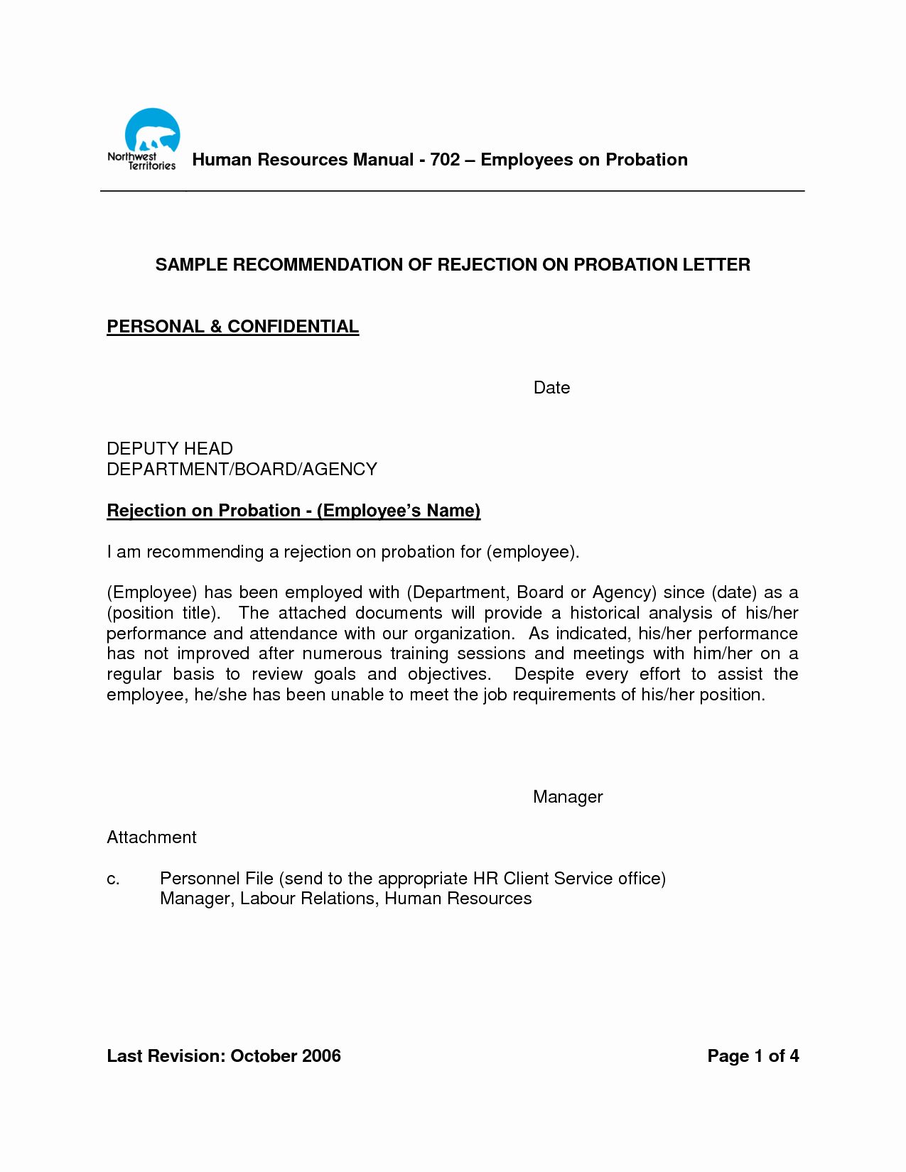 20 90 Day Probationary Period Form Dannybarrantes Template
