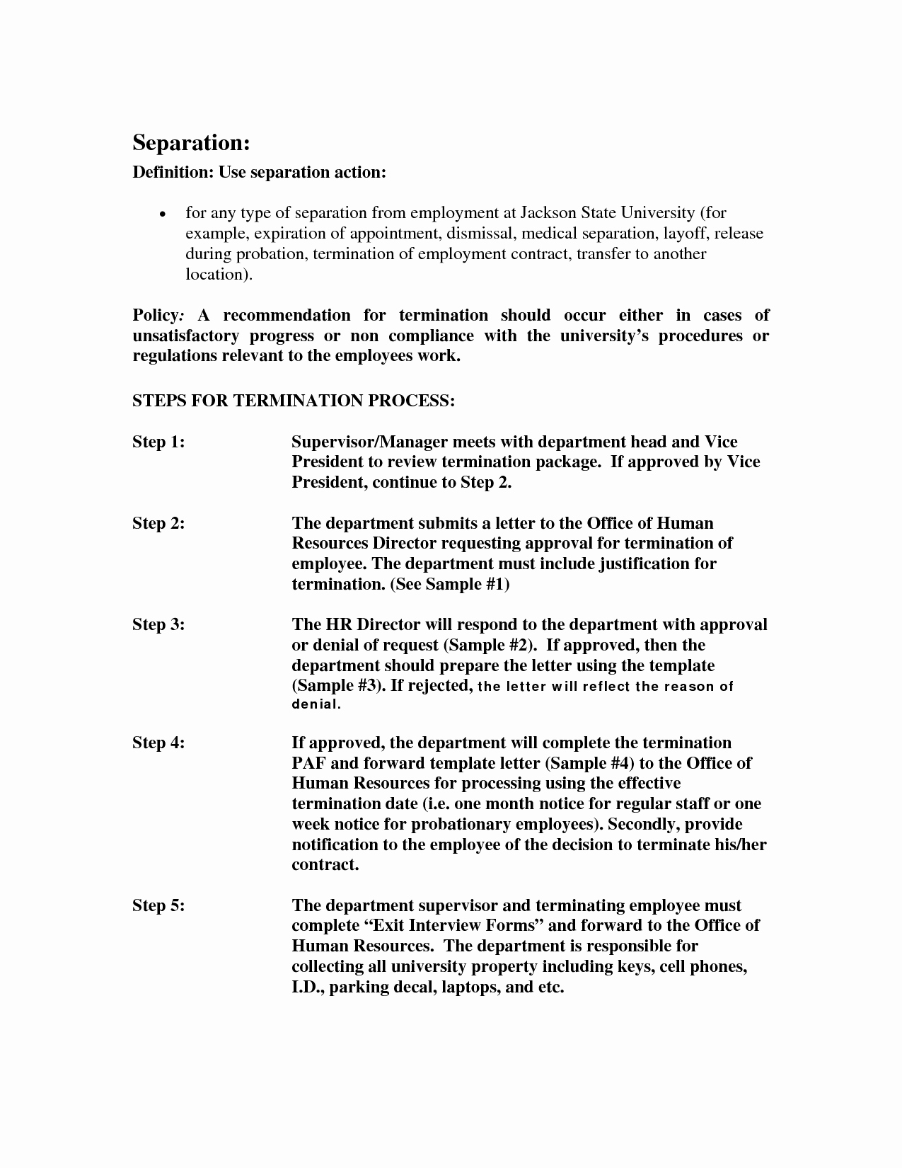 Employee 30 Day Probation Form