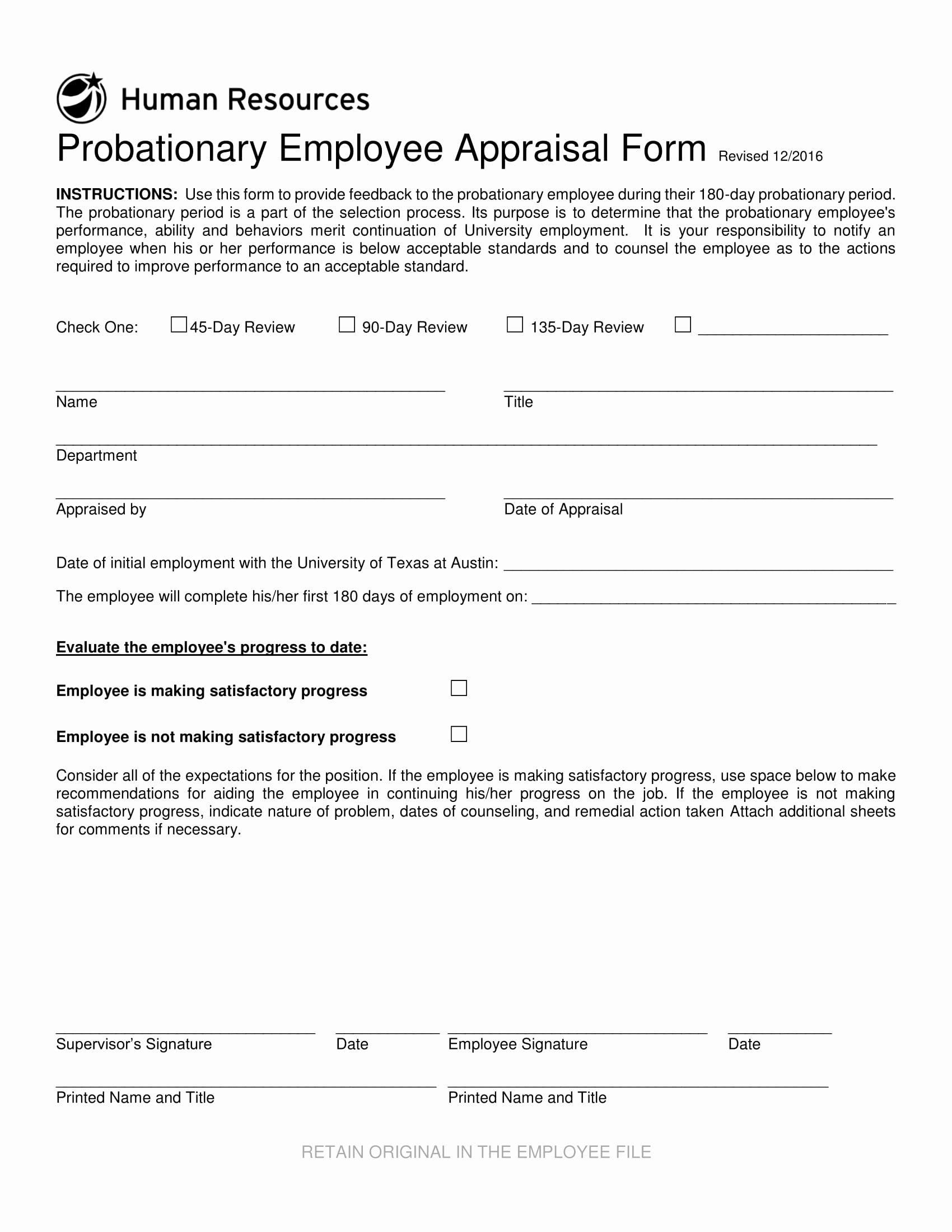 90 Day Probationary Period forms Best Of Free 14 90 Day Review forms In Pdf