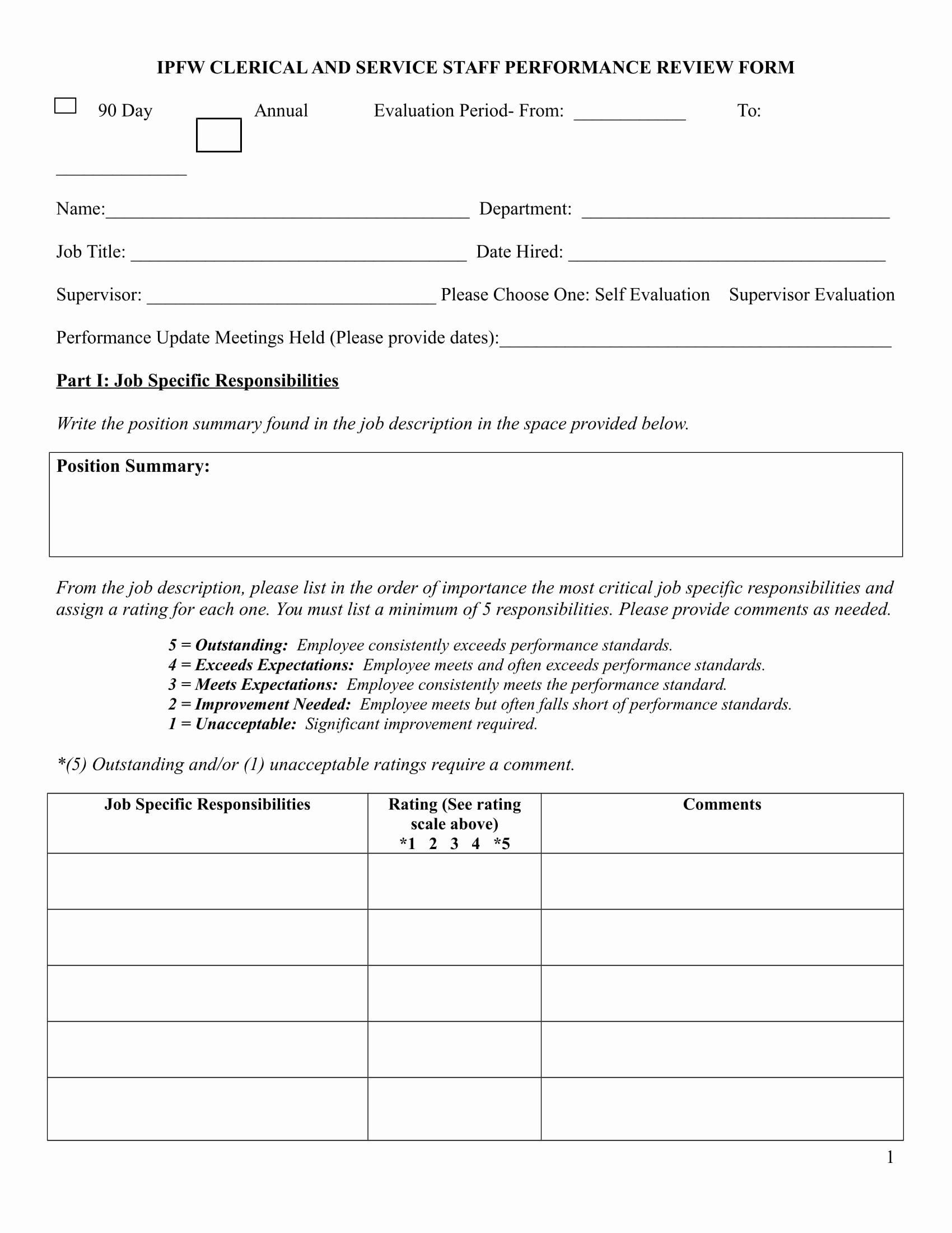  20 90 Day Probationary Period Forms Dannybarrantes Template