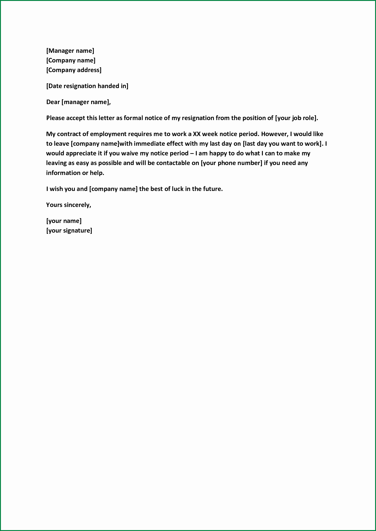 90 Day Probationary Period Offer Letter Inspirational formal Resignation Letter Sample with Notice Period