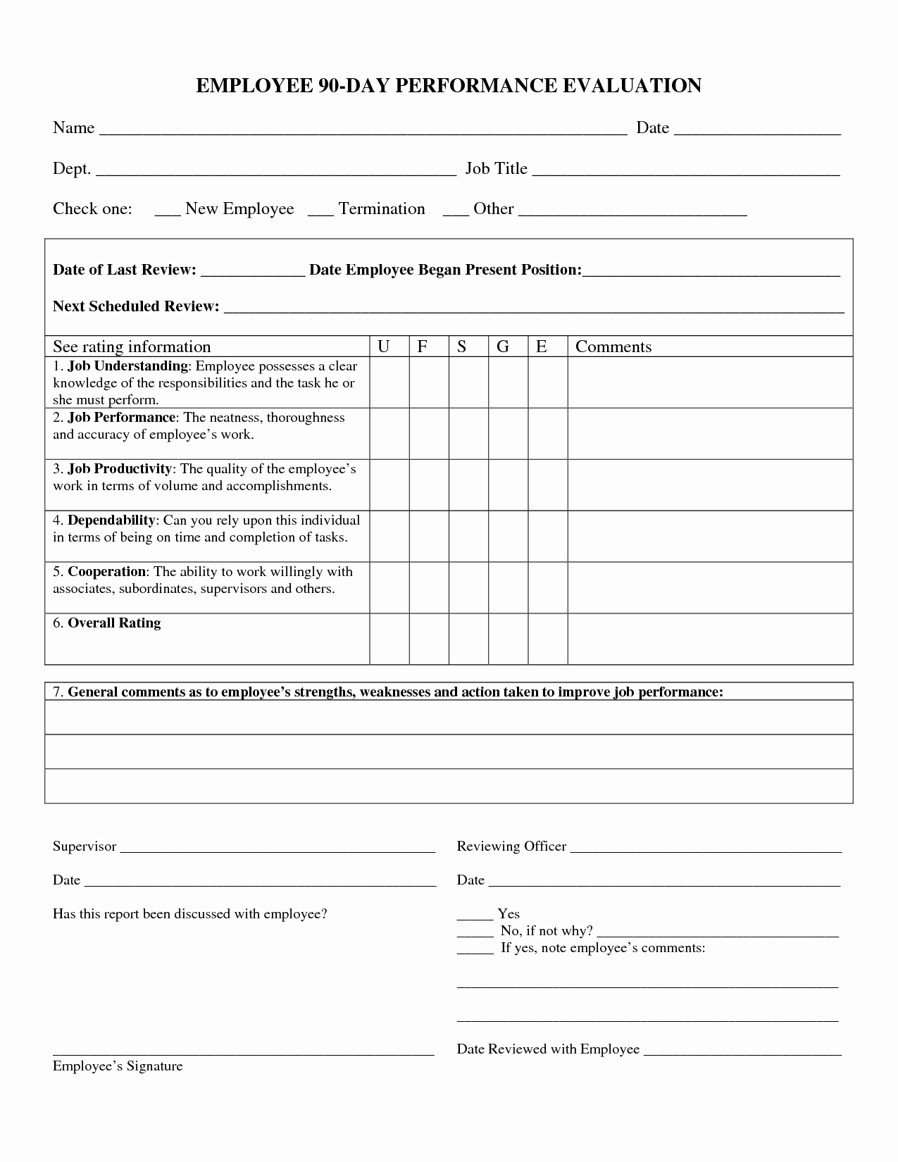 90 Day Probationary Period Template Fresh 90 Day Probationary Review form How You Can attend 7 Day