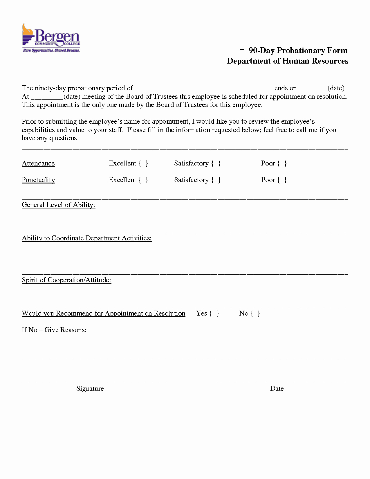 90 Day Probationary Period Template Lovely Best S Of 90 Day Probationary Period Template 90