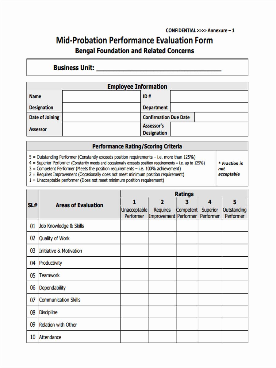  20 90 Day Probationary Period Template Dannybarrantes Template