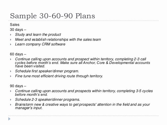 90 Day Sales Plan Example Awesome 30 60 90 Day Plan for Lifelong Learning