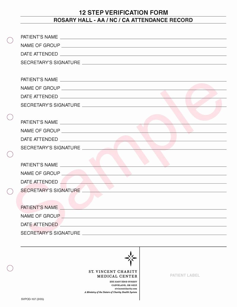 Aa Na Sign In Sheet Fresh 10 Best Of Aa attendance form Aa Meeting