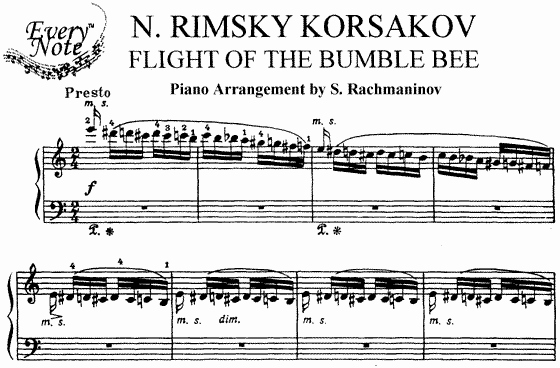 Aa Sign In Sheet Michigan Fresh Classical Music Flight Of the Bumblebee Sheet Music