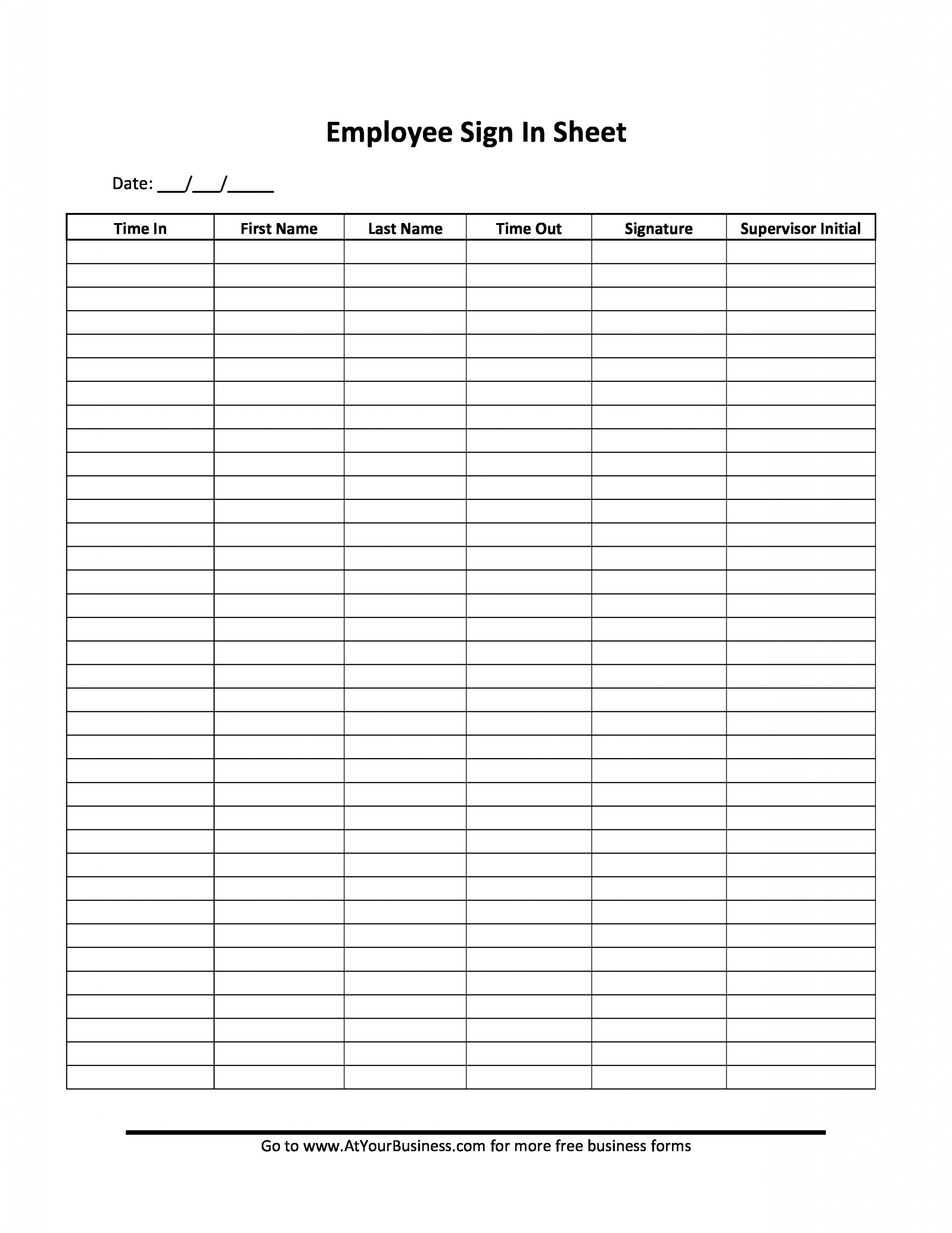 Aa Sign In Sheet Printable Best Of Employee E E Meeting Template Pinster