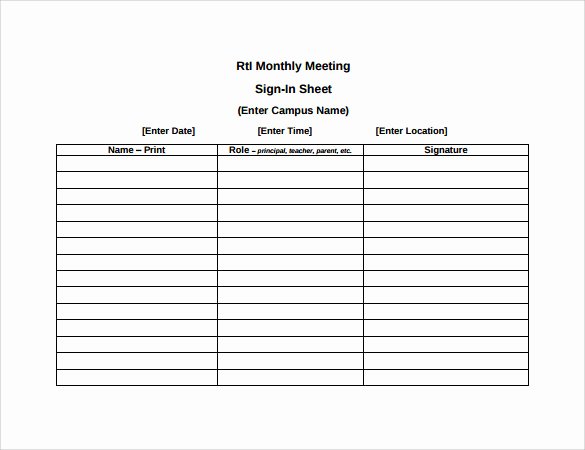 Aa Sign In Sheet Template Best Of Sample Meeting Sign In Sheet 13 Documents In Pdf Word