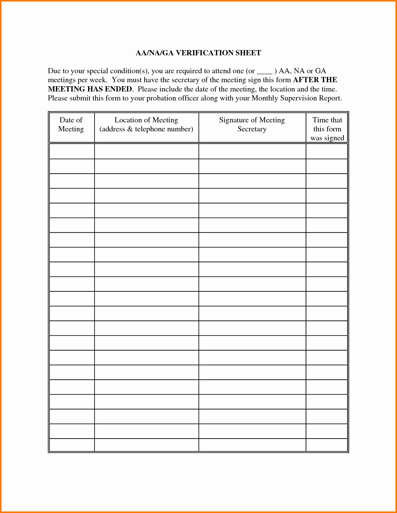 Aa Sign In Sheet Template Lovely Meeting Sign In Sheet