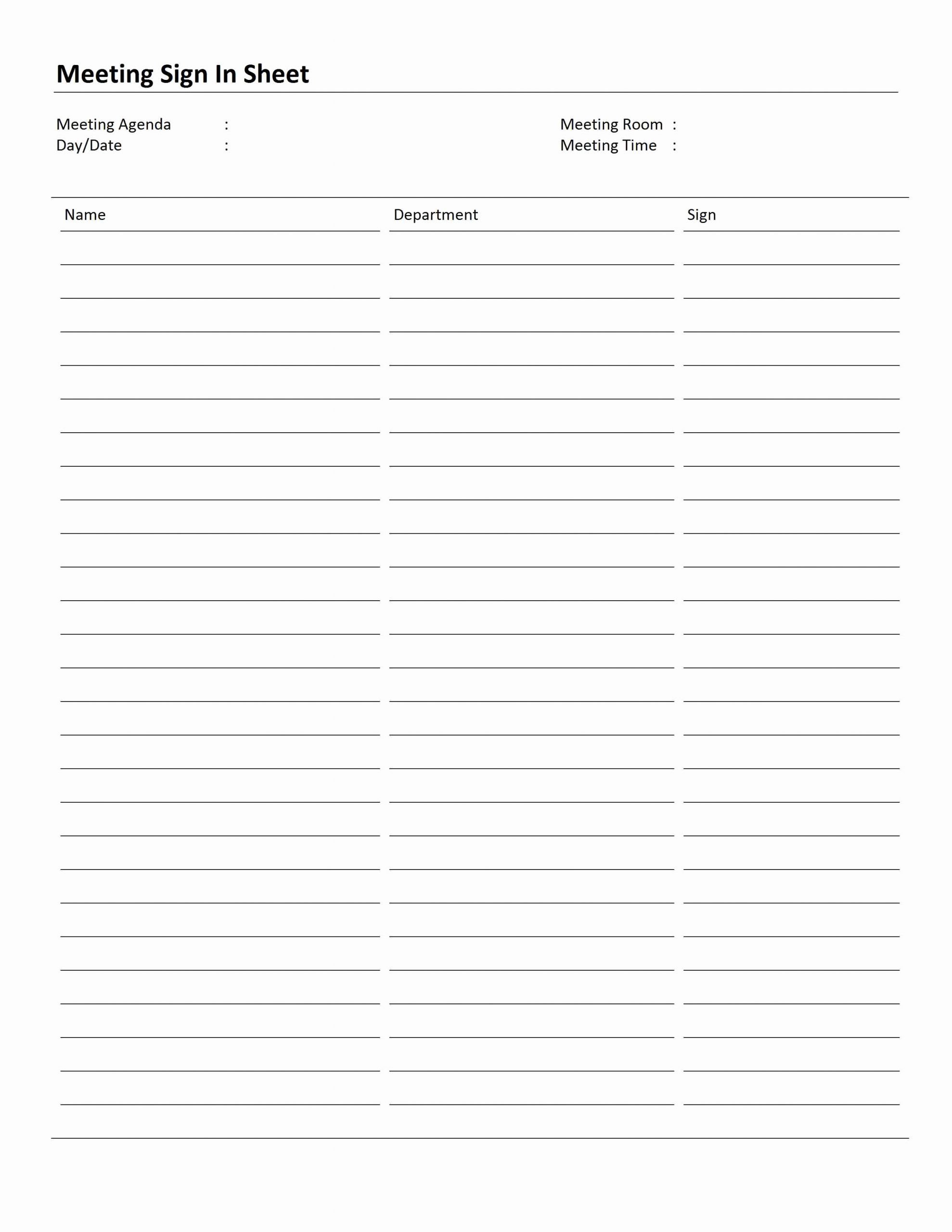 Aa Sign In Sheet Template Luxury Meeting Sign In Sheet