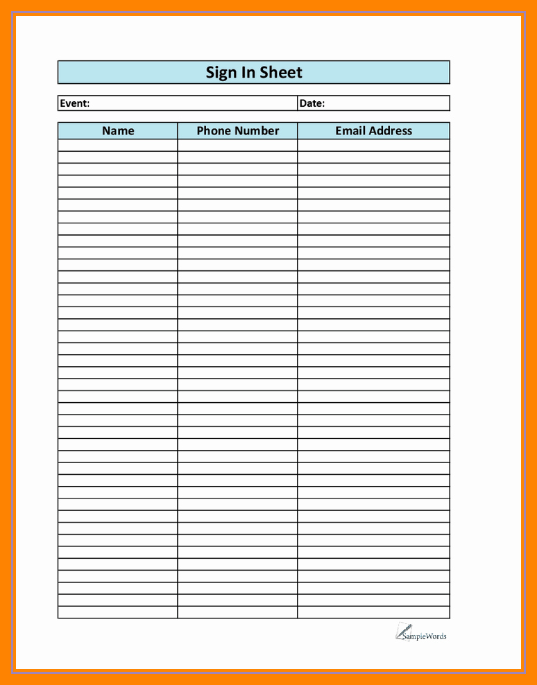 Aa Sign In Sheet with Signatures Elegant Printable Aa Sign In Out Sheet to Pin On
