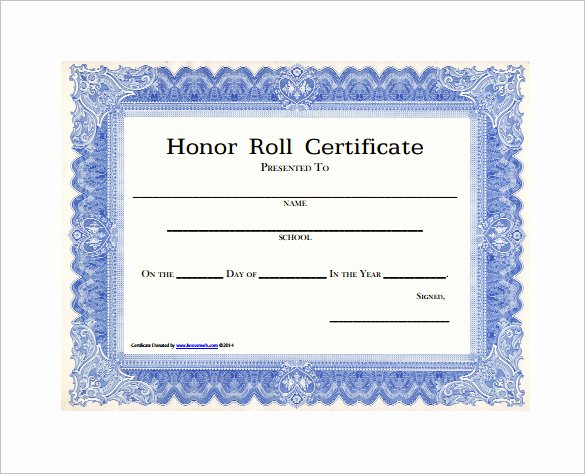 Ab Honor Roll Certificate Printable Awesome Honor Roll Certificate Template