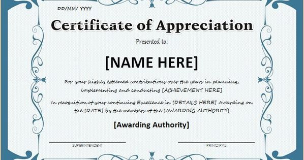 Above and Beyond Certificate Template Awesome Certificate Of Appreciation for Ms Word Download at
