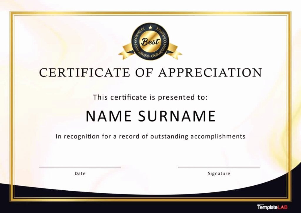 Above and Beyond Certificate Template Inspirational 33 Certificate Of Appreciation Template Download now