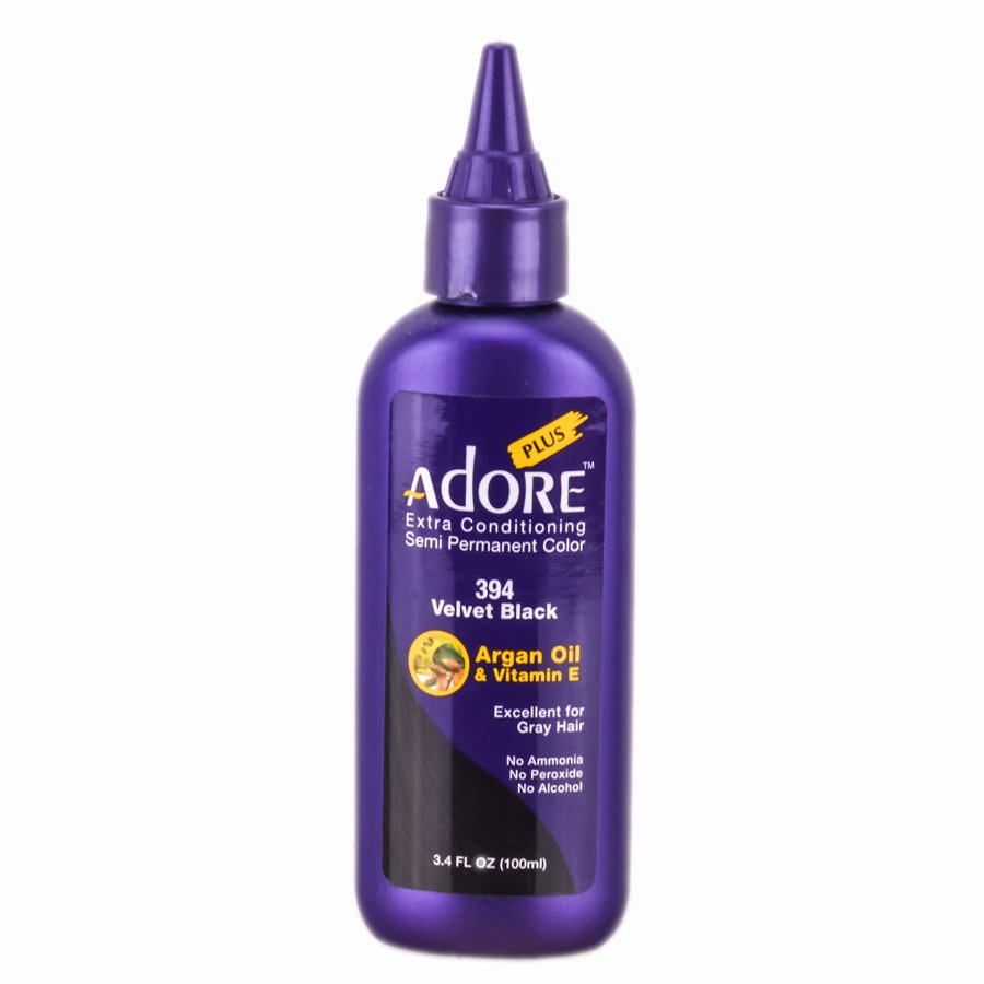 Adore Semi Permanent Hair Color Chart Awesome Adore Plus Semi Permanent Color 390 Velvet Black 34 Oz