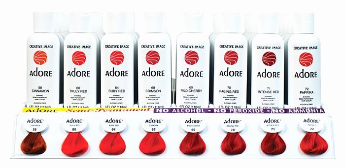 Adore Semi Permanent Hair Color Chart Beautiful Adore Hair Color Reds Dyed Hair