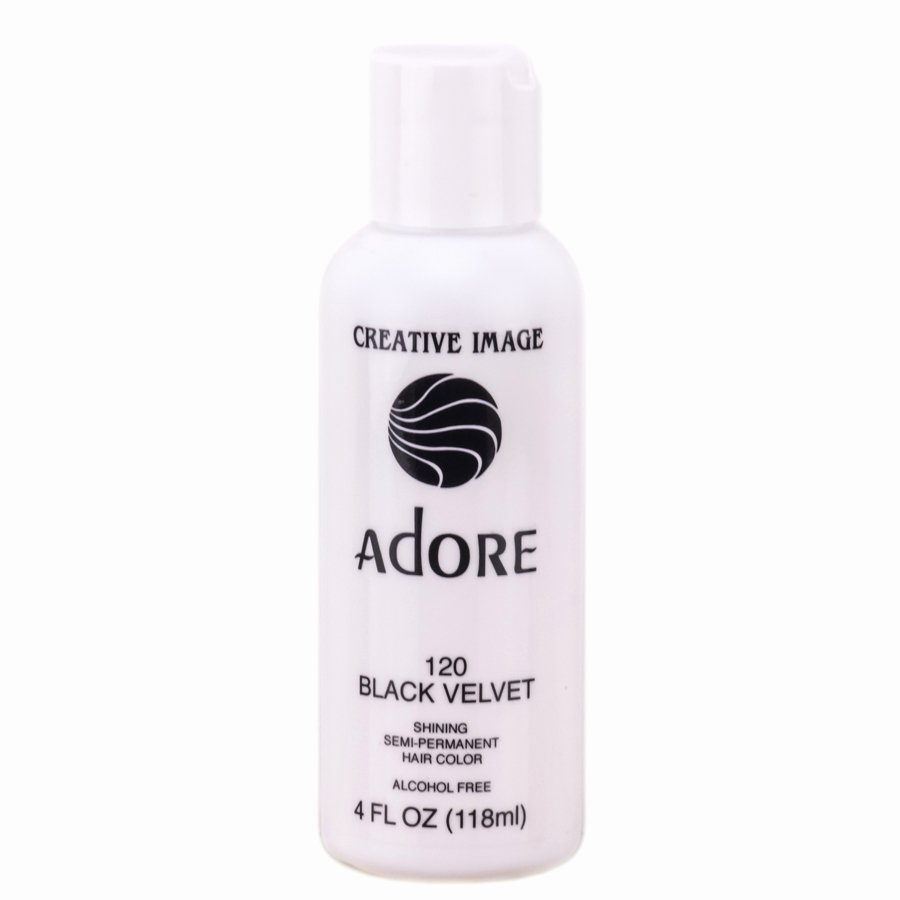 Adore Semi Permanent Hair Color Chart New Adore Plus Semi Permanent Color 390 Velvet Black 34 Oz