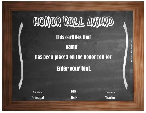 All A Honor Roll Certificate Best Of Free Honor Roll Certificates Customize Line