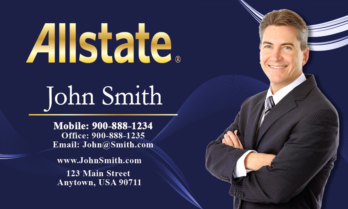 Allstate Insurance Card Template Lovely Blue Allstate Business Card Design