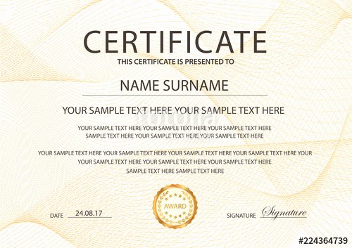 Altar Server Certificate Template New &quot;certificate Template with Guilloche Pattern Frame Border