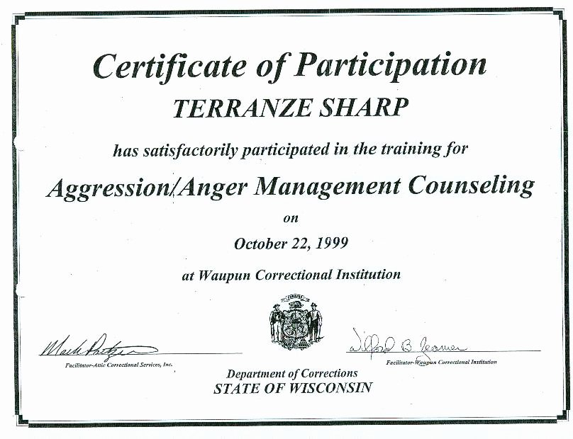 Anger Management Certificate Template Elegant Second Chance for Juvenile Fenders April 2010
