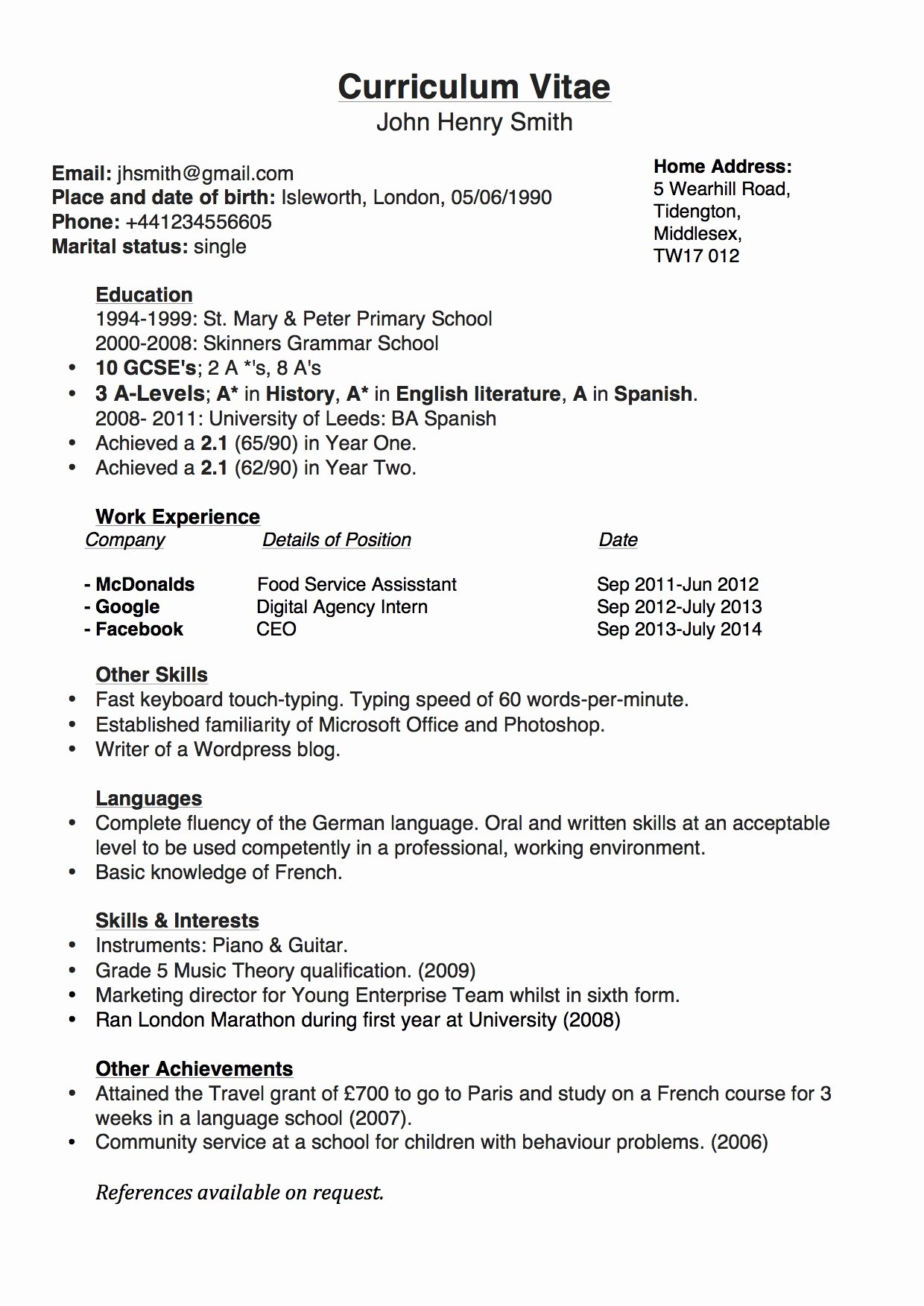 √ 20 Anticipated Graduation Date On Resume ™ Dannybarrantes Template