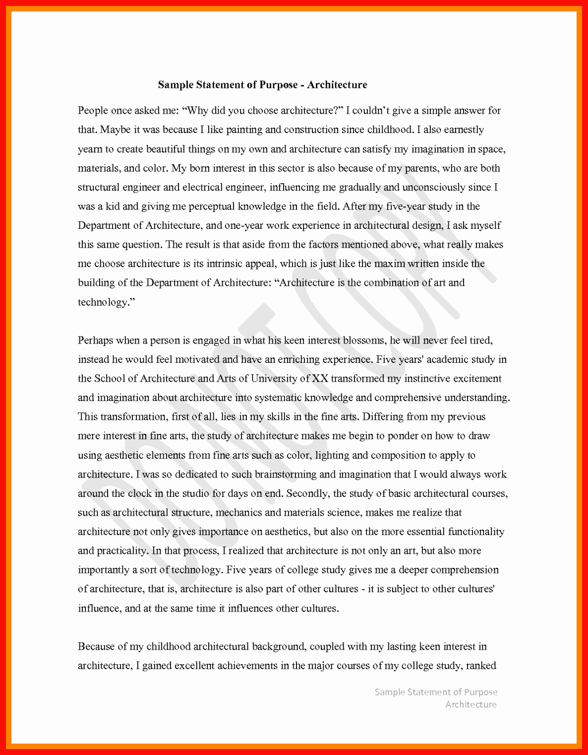 Apa format Personal Statement Beautiful Statement Of Purpose Job