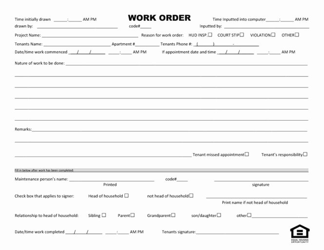  20 Apartment Maintenance Forms Dannybarrantes Template