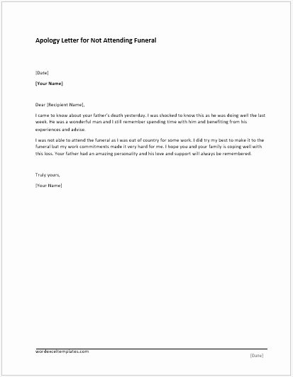Apology Letter for Not attending An event Lovely Poor Services Apology Letter Ms Word Document Template