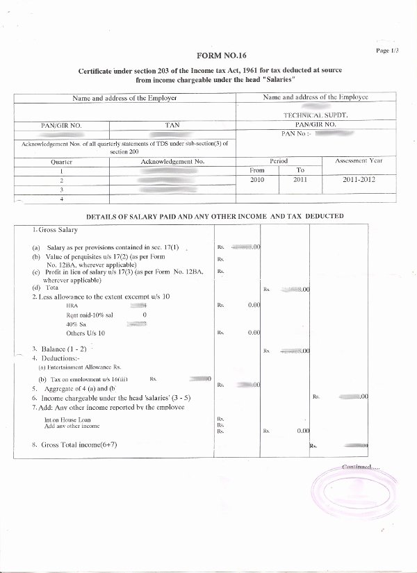 Application and Certificate for Payment Template Unique Tds form 16 Certificate the Proof In E Tax