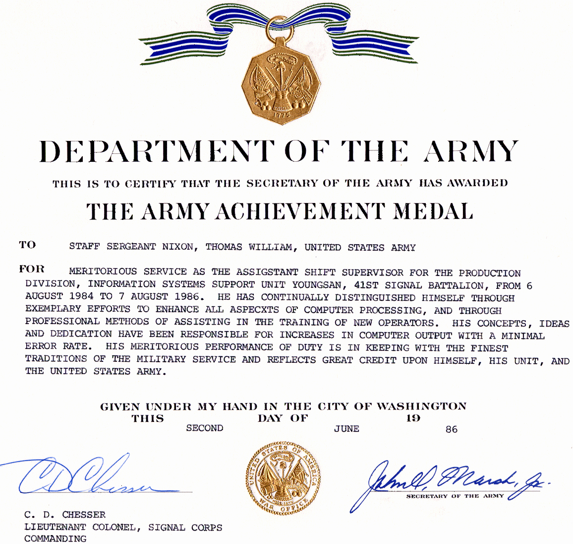 Army Award Certificate Template Luxury Army Aam Award Nsn