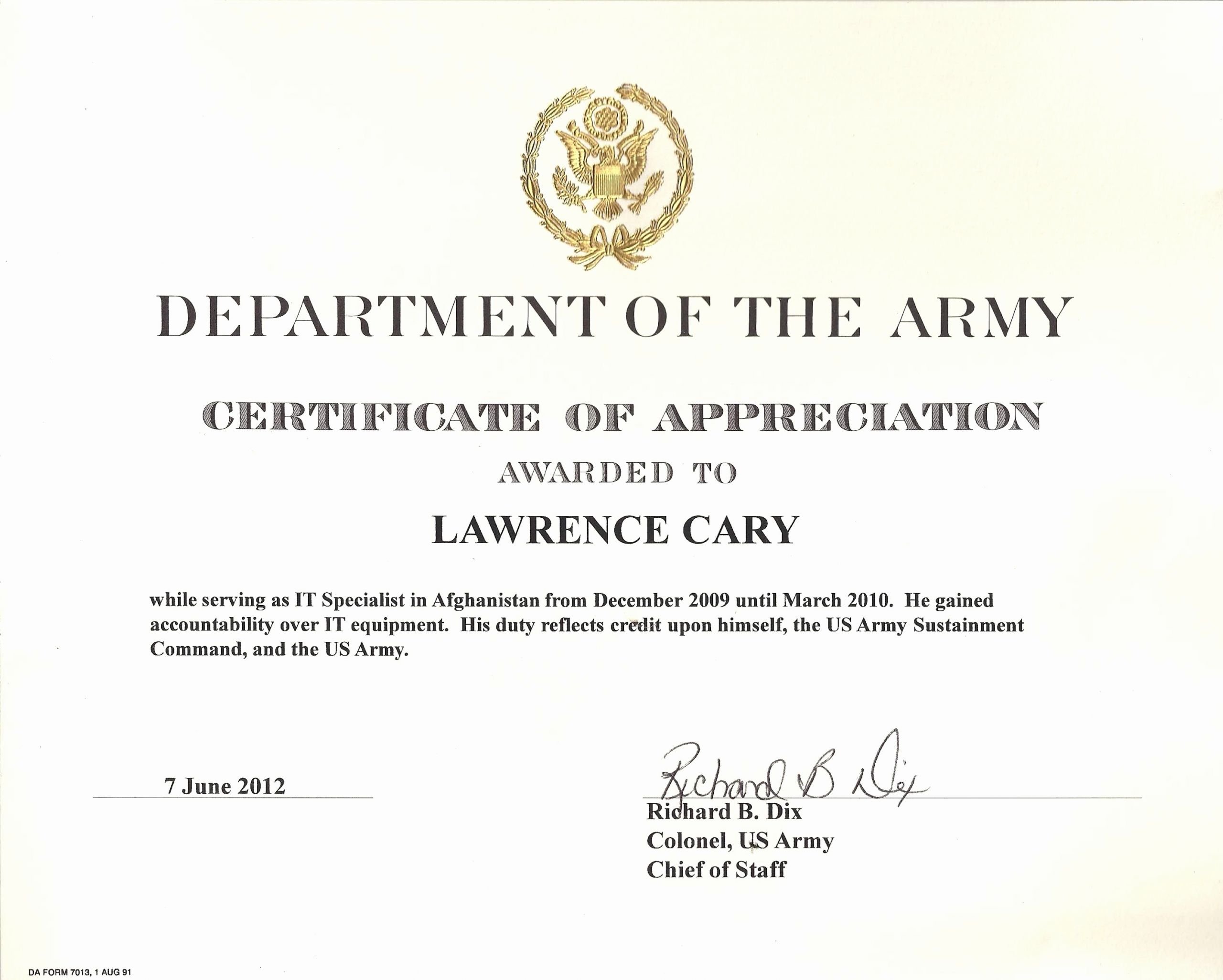 Army Cls Certificate Template Lovely Army Certificate Appreciation form Number Flowersheet