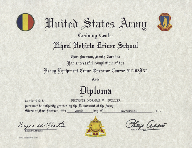 Army Drivers Training Certificate Template Unique Army Wheel Vehicle Driver Certificate