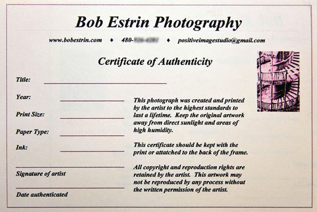Artwork Certificate Of Authenticity Template Lovely How to Create A Certificate Authenticity for Your