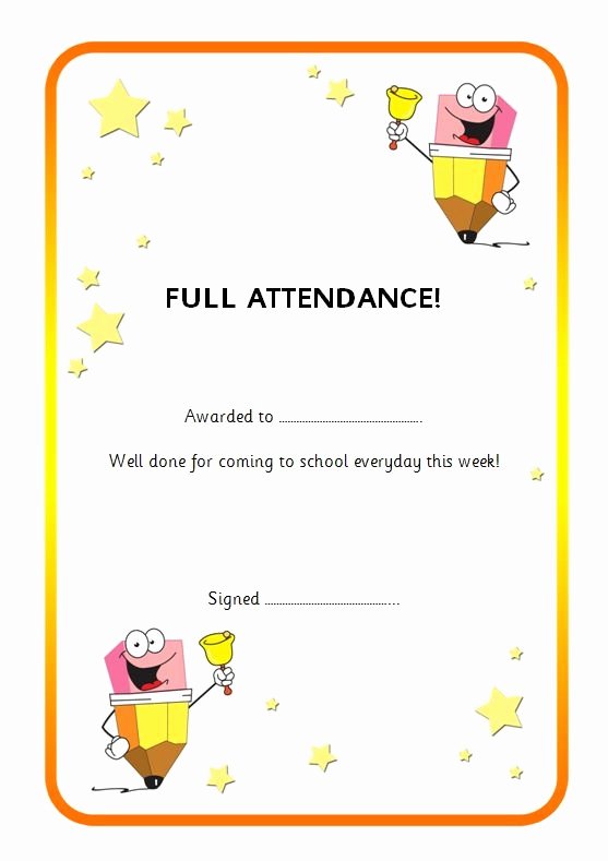 Attendance Certificate format for Students New 17 Best Images About Editable School Certificates On