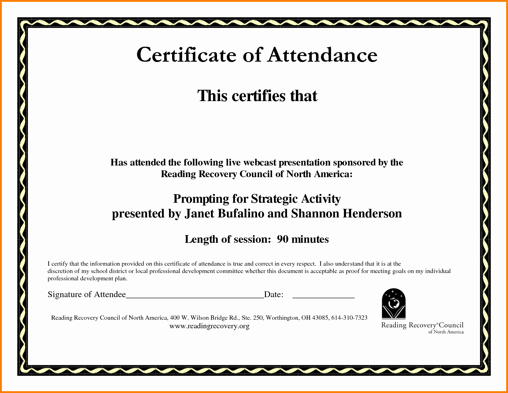 Attendance Certificate format for Students Unique Awesome attendance Award Certificates Template for