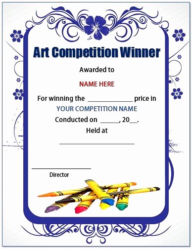 winner certificate