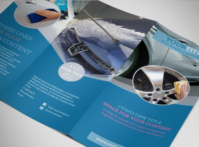 Auto Detailing Flyer Template Beautiful Car &amp; Auto Detailing Services Business Tri Fold Brochure