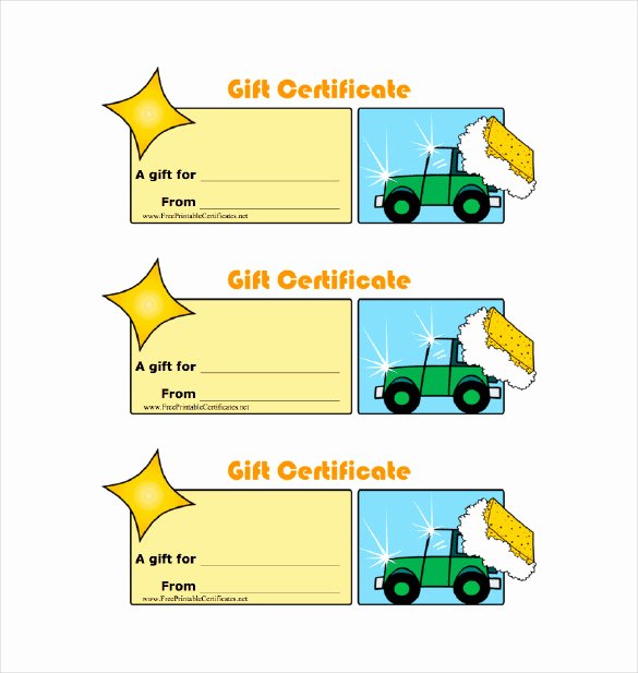 Auto Detailing Gift Certificate Template Best Of Certificate Templates Gift Certificate Template 8 Free