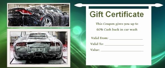 Auto Detailing Gift Certificate Template Lovely 16 Personalized Auto Detailing Gift Certificate Templates