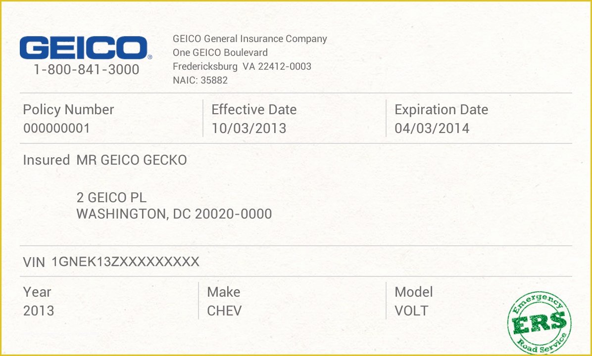 Auto Insurance Template Inspirational Free Fake Auto Insurance Card Template Car Safety
